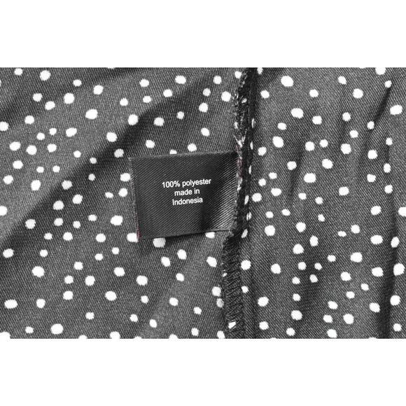 Lane Bryant Black White Polka Dot Blouse Plus Size 24 Long Sleeve Top - Picture 2 of 8